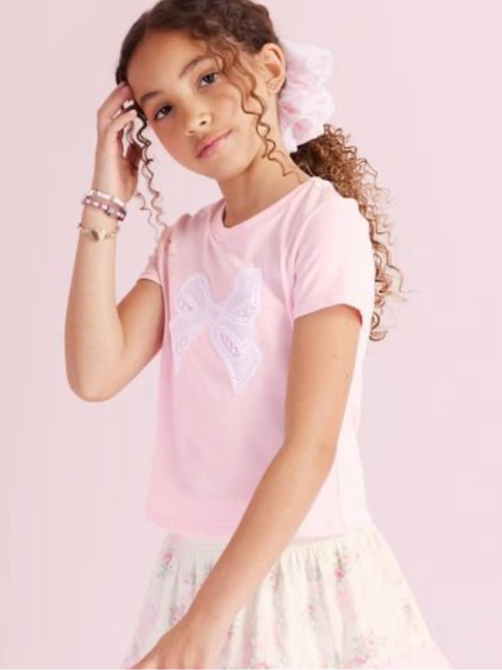 LoveShackFancy Maeve Bow Appliqué T-Shirt